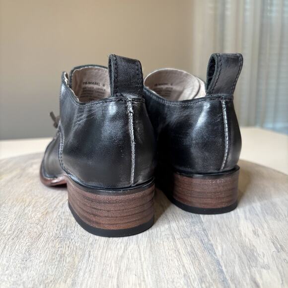 New in Box Freebird by Steven Mabel Black Leather Ankle Booties Women’s Size 6 - Picture 8 of 12